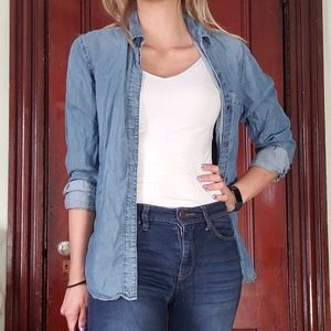 Chambray button up shirt | Size 6